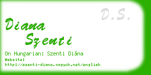 diana szenti business card